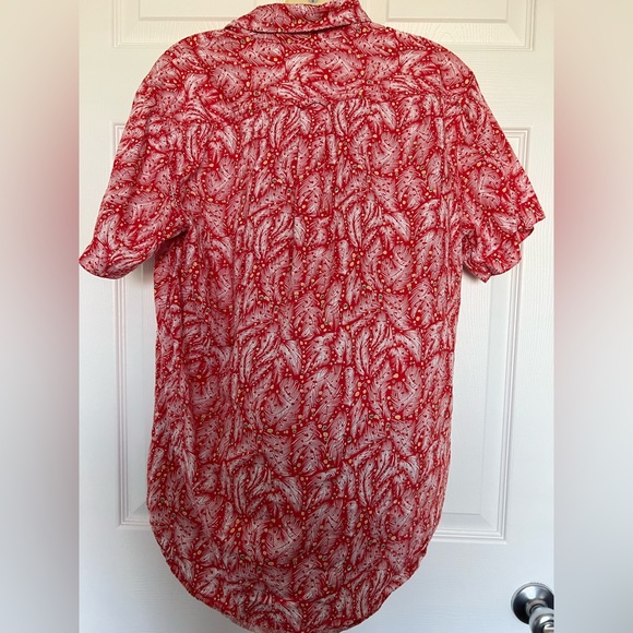 Size medium Jack Threads Hawaiian like shirt.Red, details are actually feathers. - Picture 4 of 4